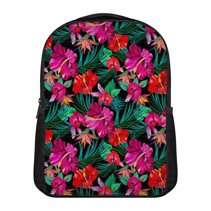 Hawaii Floral Flowers Pattern Print Casual Backpack