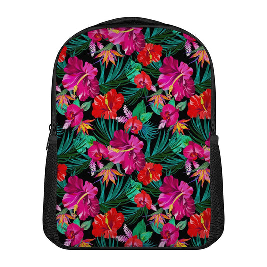 Hawaii Floral Flowers Pattern Print Casual Backpack
