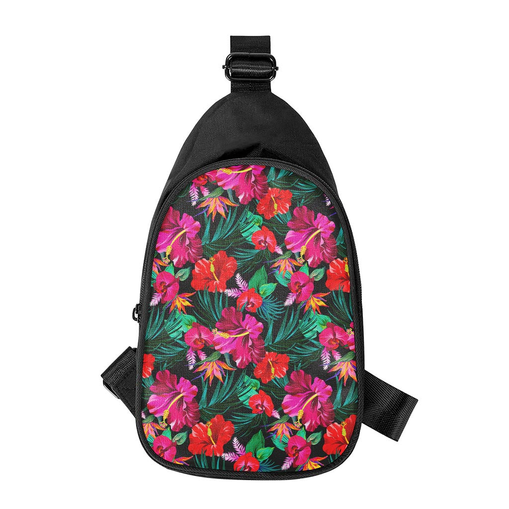 Hawaii Floral Flowers Pattern Print Chest Bag