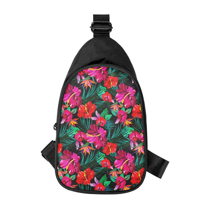 Hawaii Floral Flowers Pattern Print Chest Bag