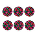Hawaii Floral Flowers Pattern Print Coaster Set
