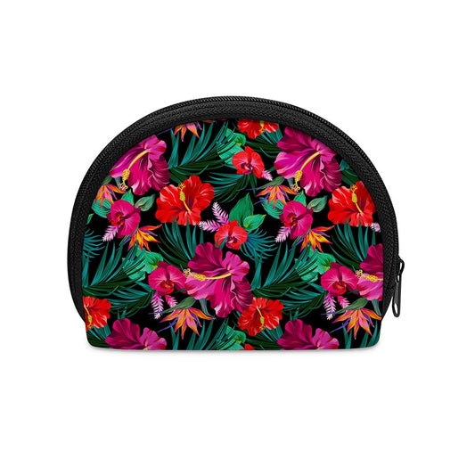 Hawaii Floral Flowers Pattern Print Coin Purse
