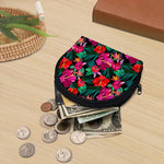 Hawaii Floral Flowers Pattern Print Coin Purse