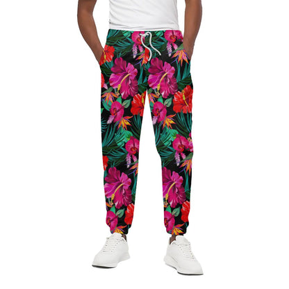 Hawaii Floral Flowers Pattern Print Cotton Pants