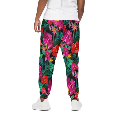 Hawaii Floral Flowers Pattern Print Cotton Pants