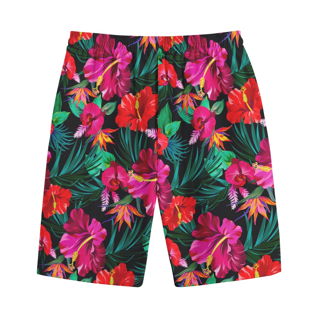 Hawaii Floral Flowers Pattern Print Cotton Shorts