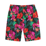 Hawaii Floral Flowers Pattern Print Cotton Shorts