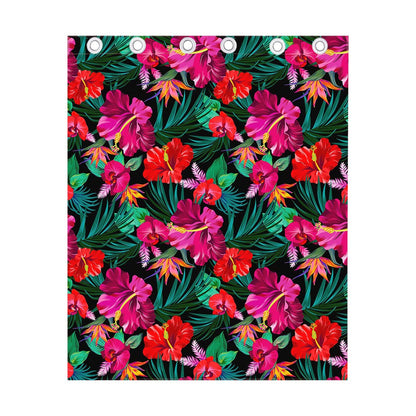 Hawaii Floral Flowers Pattern Print Curtain