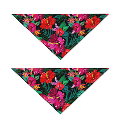 Hawaii Floral Flowers Pattern Print Dog Bandana