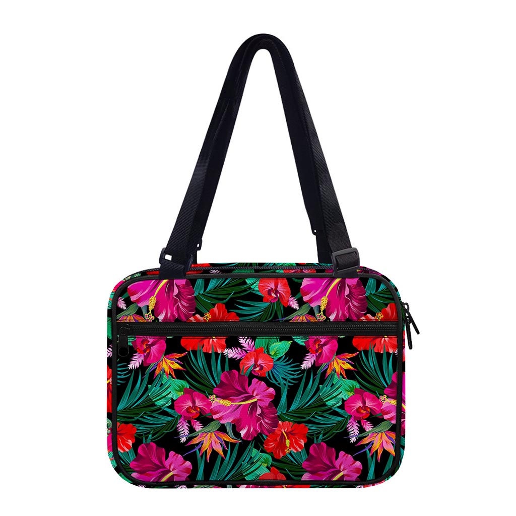 Hawaii Floral Flowers Pattern Print Double Strap Bible Bag