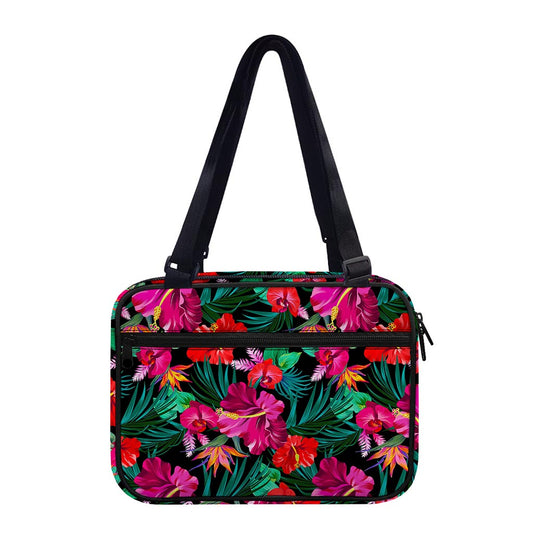 Hawaii Floral Flowers Pattern Print Double Strap Bible Bag