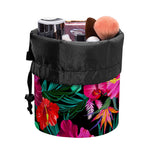 Hawaii Floral Flowers Pattern Print Drawstring Makeup Bag