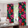 Hawaii Floral Flowers Pattern Print Extra Wide Grommet Curtains