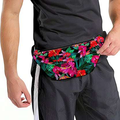 Hawaii Floral Flowers Pattern Print Fanny Pack