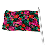 Hawaii Floral Flowers Pattern Print Flag