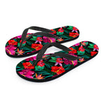 Hawaii Floral Flowers Pattern Print Flip Flops