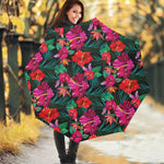 Hawaii Floral Flowers Pattern Print Foldable Umbrella