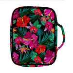 Hawaii Floral Flowers Pattern Print Front Pocket Bible Bag