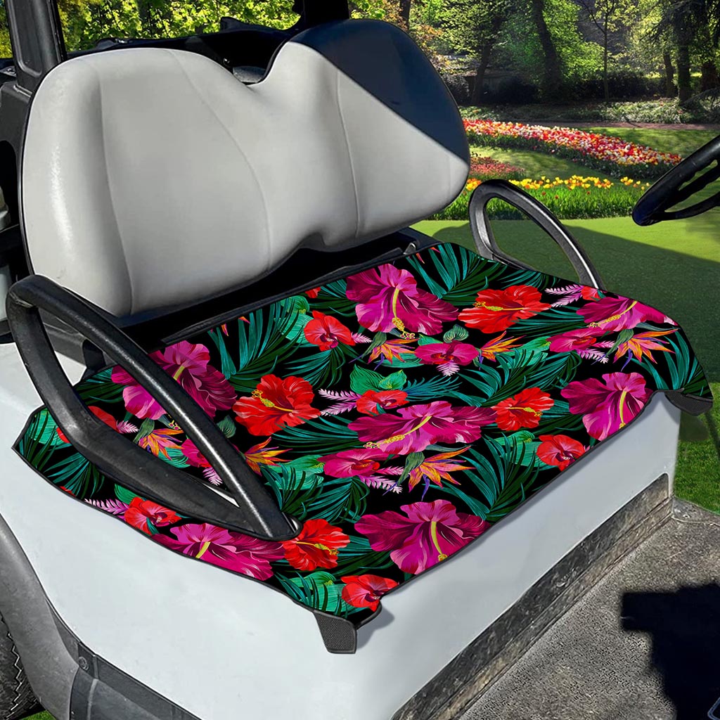 Hawaii Floral Flowers Pattern Print Golf Cart Seat Cover