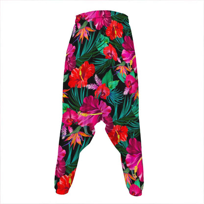 Hawaii Floral Flowers Pattern Print Hammer Pants