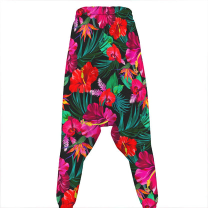 Hawaii Floral Flowers Pattern Print Hammer Pants