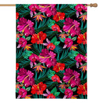 Hawaii Floral Flowers Pattern Print House Flag