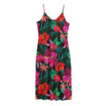 Hawaii Floral Flowers Pattern Print Jersey Midi Cami Dress
