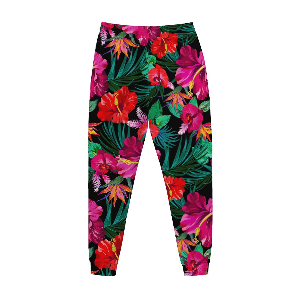 Hawaii Floral Flowers Pattern Print Jogger Pants