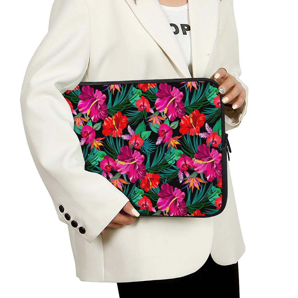 Hawaii Floral Flowers Pattern Print Laptop Sleeve