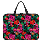 Hawaii Floral Flowers Pattern Print Laptop Sleeve With Handle