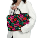 Hawaii Floral Flowers Pattern Print Laptop Sleeve With Handle