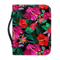 Hawaii Floral Flowers Pattern Print Leather Bible Cover