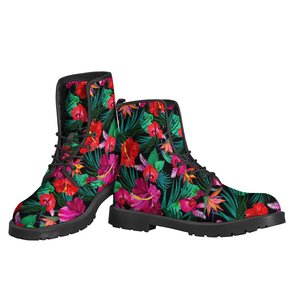 Hawaii Floral Flowers Pattern Print Backpack