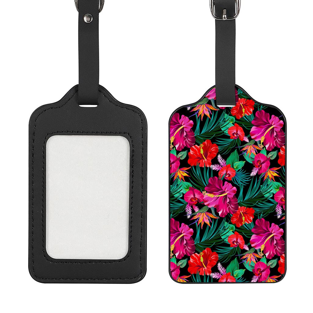 Hawaii Floral Flowers Pattern Print Luggage Tag