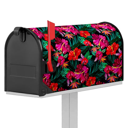 Hawaii Floral Flowers Pattern Print Mailbox Cover