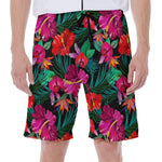 Hawaii Floral Flowers Pattern Print Men's Beach Shorts