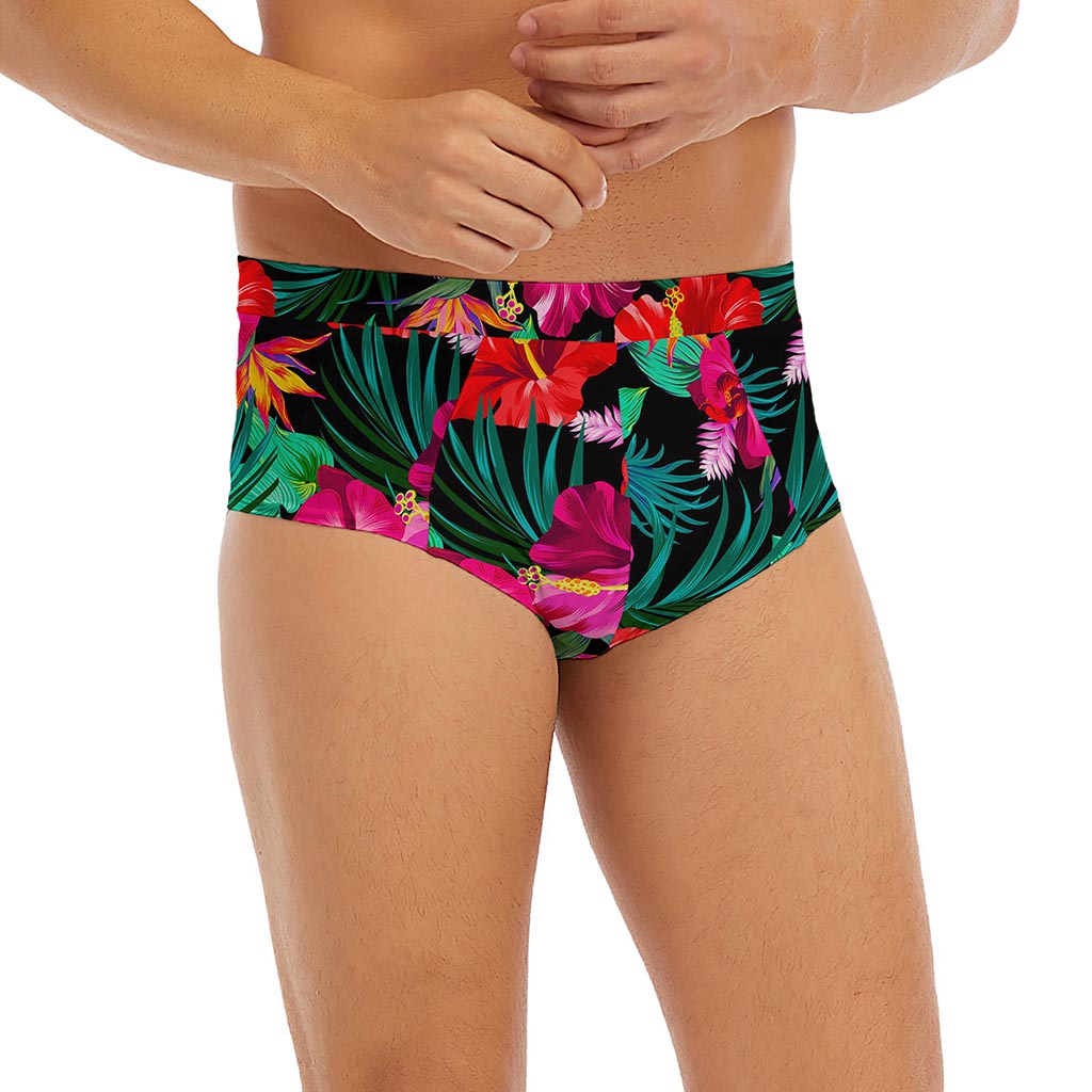 Hawaii Floral Flowers Pattern Print Men's Briefs