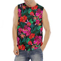 Hawaii Floral Flowers Pattern Print Men's Fitness Tank Top