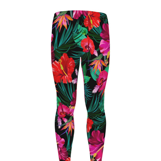 Hawaii Floral Flowers Pattern Print Men's leggings