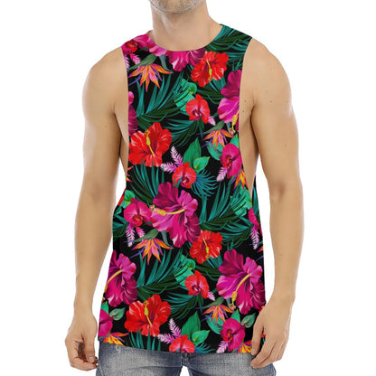 Hawaii Floral Flowers Pattern Print Men's Muscle Tank Top