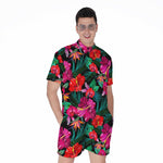 Hawaii Floral Flowers Pattern Print Men's Rompers
