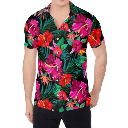 Hawaii Floral Flowers Pattern Print Men's Shirt