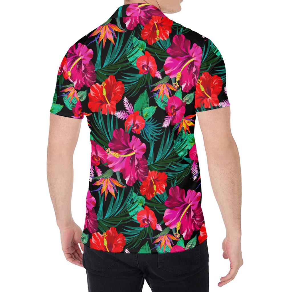 Hawaii Floral Flowers Pattern Print Men's Shirt
