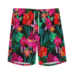 Hawaii Floral Flowers Pattern Print Men's Sports Shorts