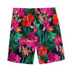 Hawaii Floral Flowers Pattern Print Men's Sports Shorts