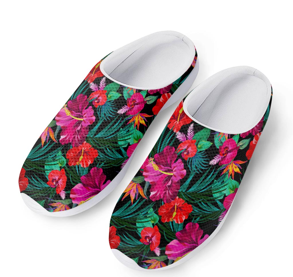 Hawaii Floral Flowers Pattern Print Mesh Casual Shoes