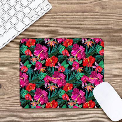 Hawaii Floral Flowers Pattern Print Mouse Pad