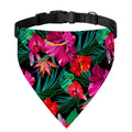 Hawaii Floral Flowers Pattern Print Over The Collar Dog Bandana