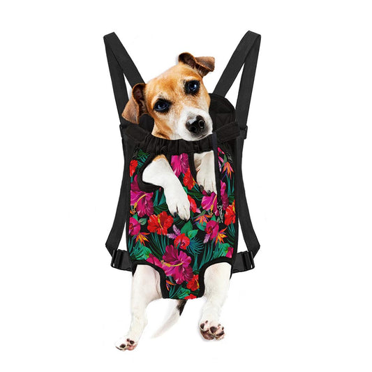Hawaii Floral Flowers Pattern Print Pet Carrier Backpack