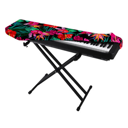 Hawaii Floral Flowers Pattern Print Piano Keyboard Cover
